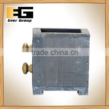 Mini Vintage Wood Garden Flower Planter Succulent Plants Desktop Storage Pot photo-3