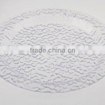 Clear Plastic Round Shape Tea Serving Tray photo-2