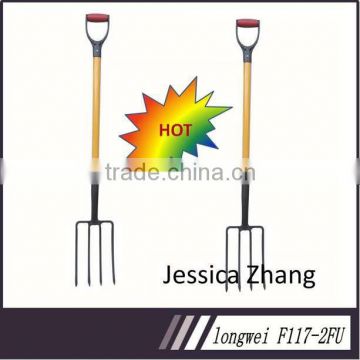 high quality farm fork with fiber glass long handl F117-2FU