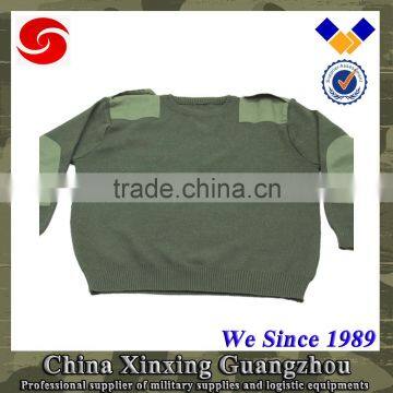 Police Security Blue Men and Woman Unisex Woolen Sweater Pullover photo-2