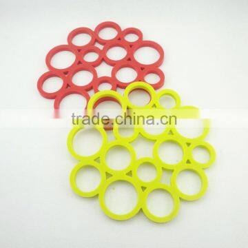 FDA Food Grade Round Circle Flower Shaped Silicone Pot Pan Cup Holder Pad photo-2