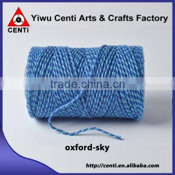 Factory sale oxford and sky coloured original cotton bakers twine double colour bakers twine