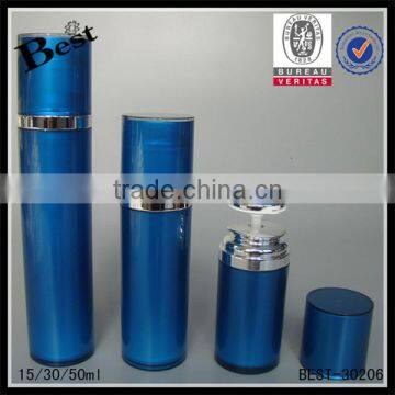 China Suppliers 15ml 30ml 50ml Blue Acrylic Bottle Silver UV Special Pump Plastic Bottle Acrylic Colour Paint Cosmetic Packaging photo-3