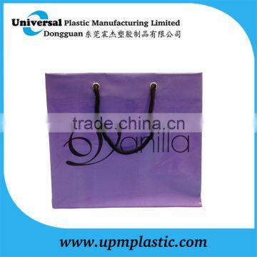 Customized high quality double PP rope handle plastic bag for packaging