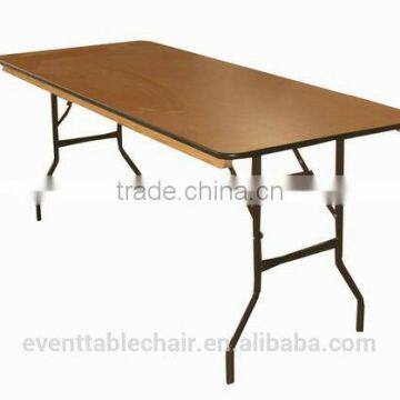 Plywood Folding Tables With Steel Legs Round or Rectangle photo-2