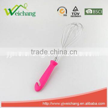 WCL555 New design Egg whisk Stainless Steel Wire Whisk, Egg Frother, Milk & Egg Beater Blender wood handle