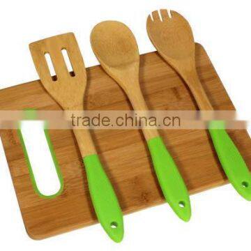 Bamboo cutting board with utensil tools #32013