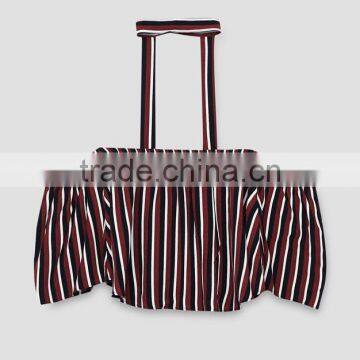 Sexy Fashion Design Women Elastics Choker Neck Top