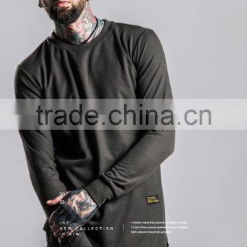The Men Wholesale Blank Streetwear Side Split Latest Design Handsome Longline Shirt for Men photo-2
