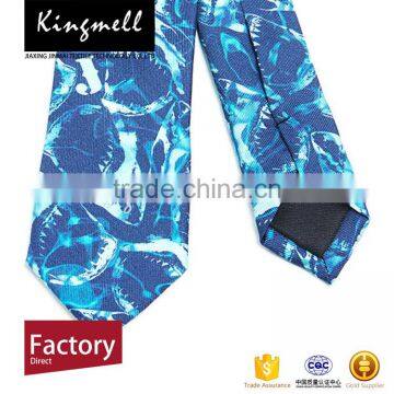 Custom Characteristic Sharks Digital Printed Silk Men's Ties photo-2