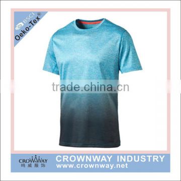 Mens Coolmax Quick Dry Custom Sublimation Polyester T Shirt For Fitness