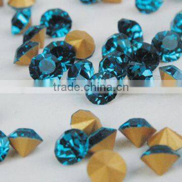 crystal glass point back rhinestone chatons