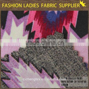 Rayon Digital Printing Fabric Made in China100% Printed Viscose Woven Fabric Fashion Lady Garment Fabric photo-5