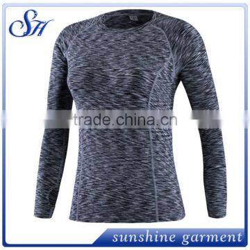 High quality breathable women Gym long sleeve T-shirts