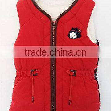 2016 baby girls red cute waistcoat for winter