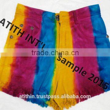 Ladies Tie Die Denim Shorts photo-2