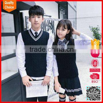 Knitted korean style high school uniform photo manufacturers