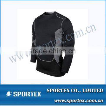 2015 New Design Flatlock Mens Compression t Shirt photo-6