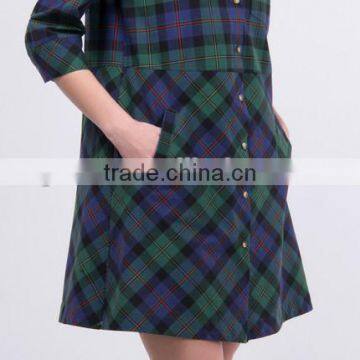 Z&M New Women Latest Fashion Dress Shirt Dress Cotton Dress photo-4