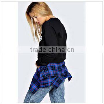 Wholesale Long Sleeve Fashion Short Top Custom Hoodies Women photo-2