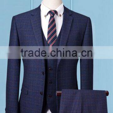 Fashion Personalised Business Formal Mens Suits With Polyester Wool Blend Fabric photo-6