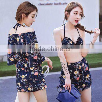 Womens Conversative Bikini Set Push up Padded Swimwear Casual Fashion Swimsuit Beachwear photo-5