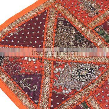 Orange India Floor Pillow Large Square Decorative Pillow Cushion 26 photo-5