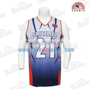 OEM design polyester sublimated manufacturer customized college basketball jerseys