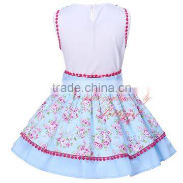 Sky Blue Flower Girl Dress Child Clothes photo-2