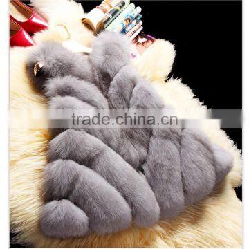 Furs Supplier Russian Style Winter Fake Fox Fur Vest For Women