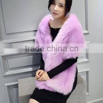 Autumn and winter bridal makeup wedding dress fake fur claw long fender female faux fox fur cloak cloak