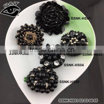Big Size Resin Black Button Acrylic Beads Buttons For Clothing photo-2