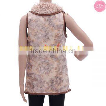 Stocked Extended Sizing Sherpa Leather Vest photo-3