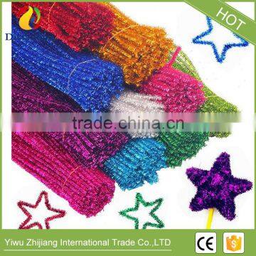 DIY 6MM Glitter Chenille Stems Pipe Cleaners DIY Hand Craft Materials For Creative Kids Toys