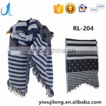 Fashion EU Stars and Stripes Winter Women Scarf and Shawl 2017