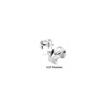 Threaded Screw Micro Dermal Anchor Tops Jewelry , 3mm Star Tops