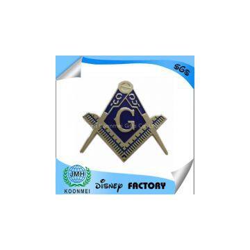 Custom masonic pin masonic badge lapel pin enamel medal factory in China with high quality