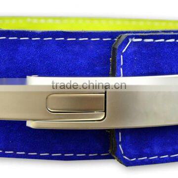 Lever buckle Genuine leather Power weight lifting belts