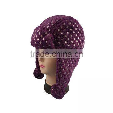 Wholesale Knitted Latest custom ski beanie hats with a ball