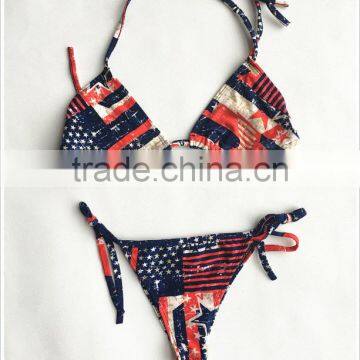 Cheap Latest Fshion Sexy Flag Bikini