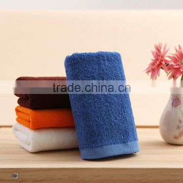 Coffee color orange white blue size 75cm*35cm weight 120g Jacquard Plain Dyed Woven Spuare 100% cotton towel