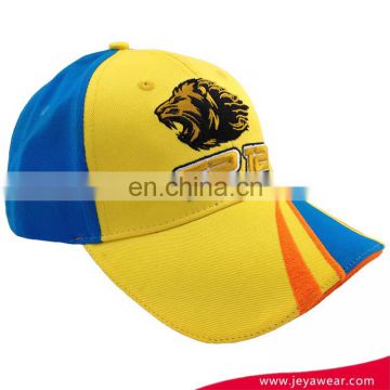 High quality new design hot sale 100% cotton embroidery curved colorful baseball cap custom trim cap hat