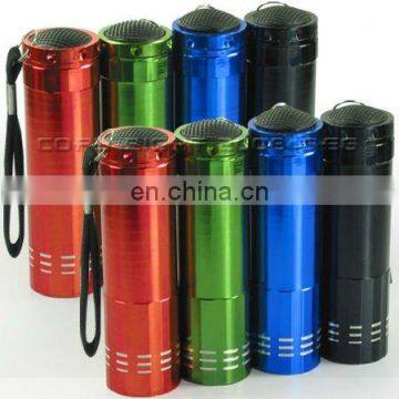 aluminum portable led torch light flashlight