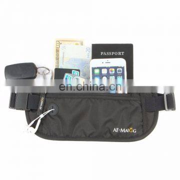 Black Color Smaller Ripstop Nylon Rfid Blocking Women Money Belt