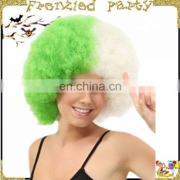 Green and white ombre two tone afro kinky hair FGW-0026