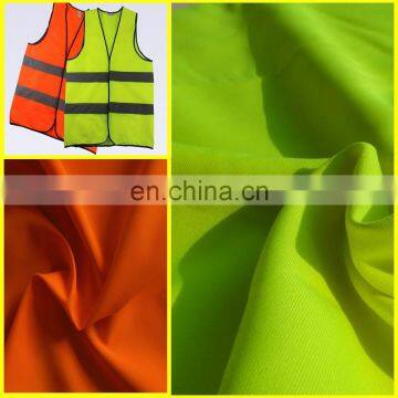 100% polyester fluorescent orange fabric