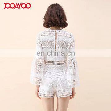 Trendy New Designs White Ladies Jumpsuit Crochet Playsuit Romper photo-4