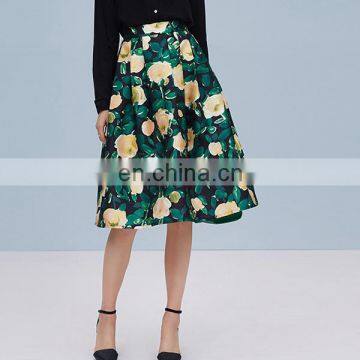 Vintage Floral printed skirt for summer