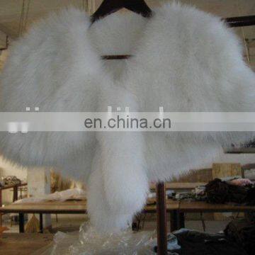 White Knitted Shadow Fox Cape