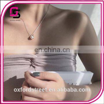 The Concise and Exquisite Sense of Freshwater Pearl Necklace Jewelry All-match Essential Single Product Chain Simple South Korea